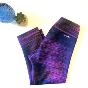 Adidas Climalite Mid-Rise Cropped Leggings Purple
